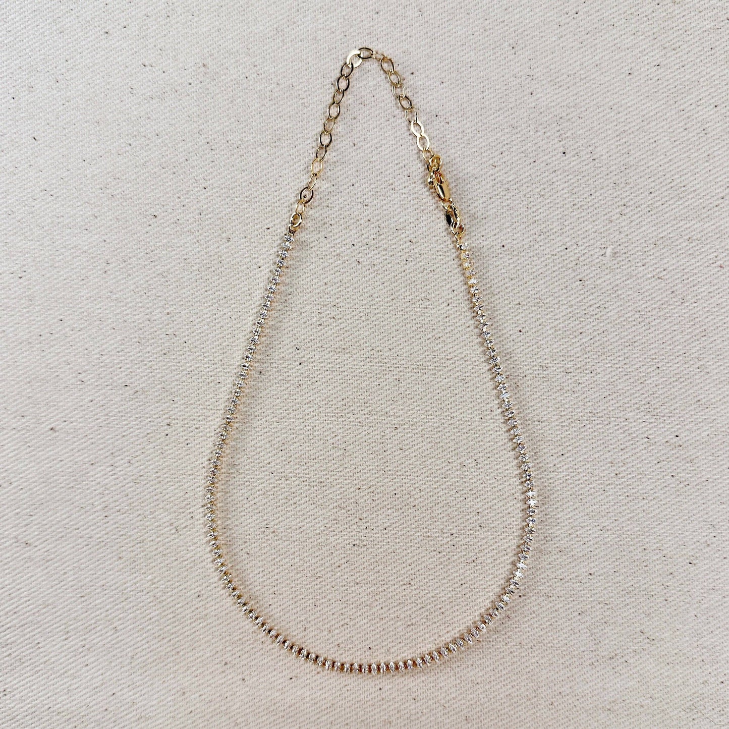 Collier de tennis Marquise rempli en or 18 carats