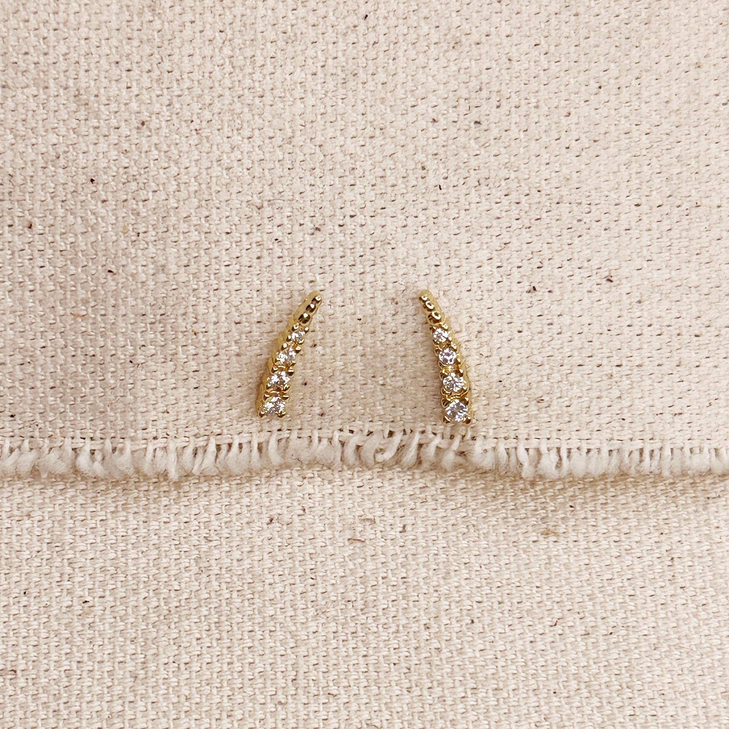 Boucles d'oreilles à tige Mini Climber CZ