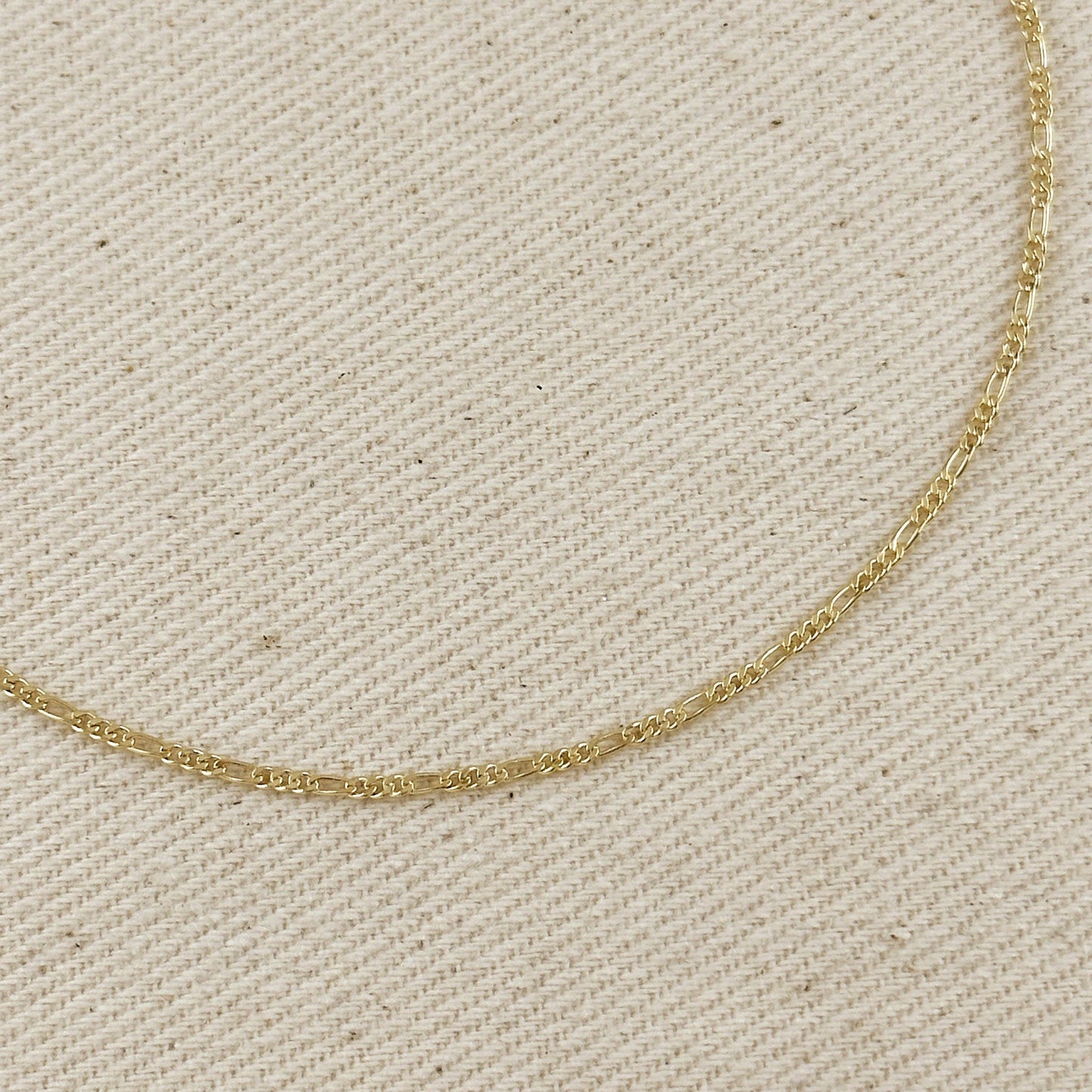 Chaîne de Cheville Figaro 1,5 mm en Or Rempli 18k