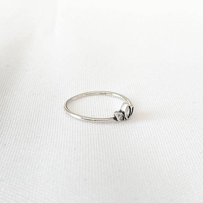 LOTUS | Bague en argent sterling 925 et zircons