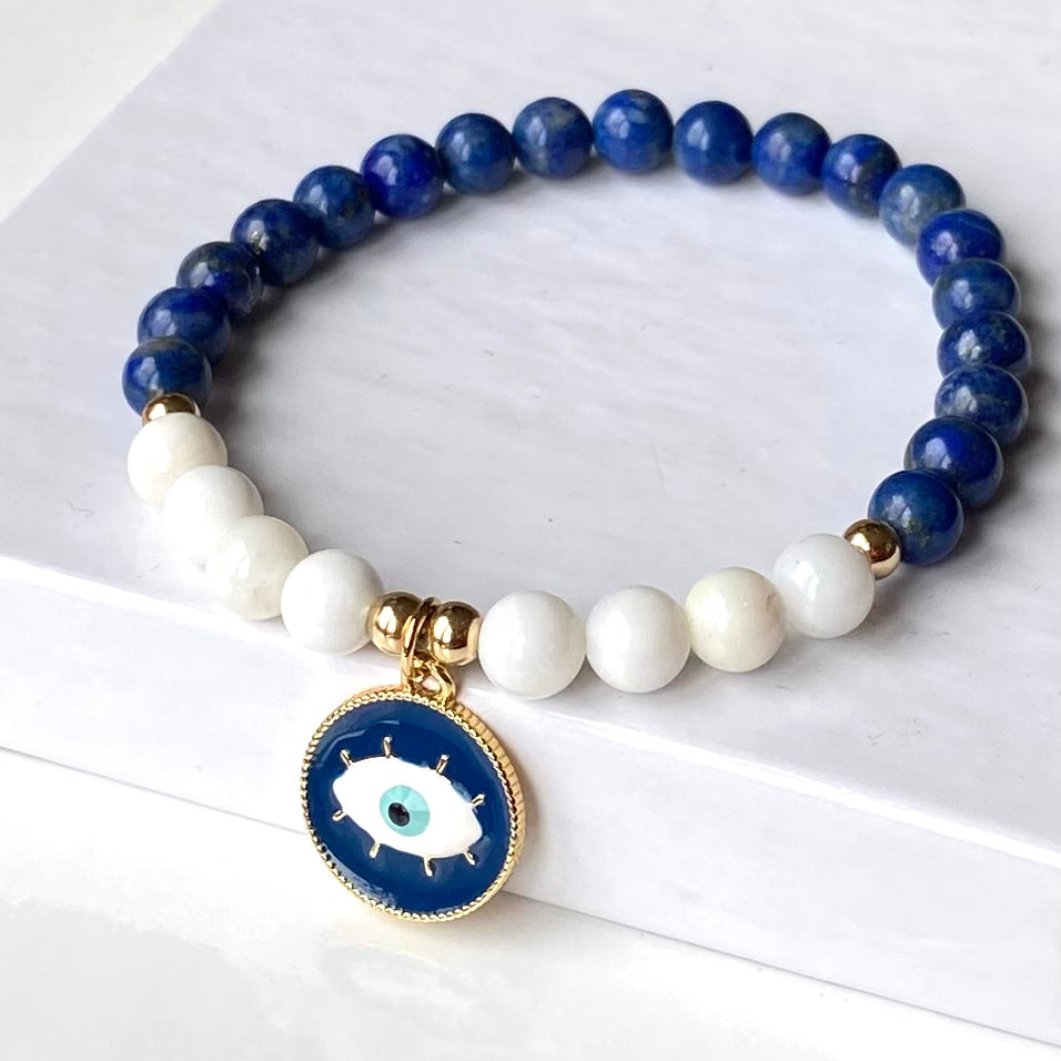 Lapis lazuli eye bracelet