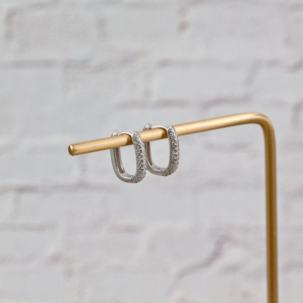 Boucles d'oreilles Huggies en argent 925.