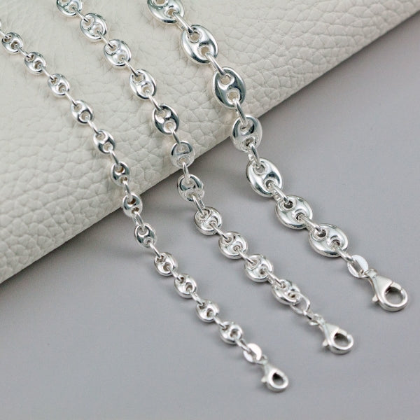 Collier Grain De Café en Argent