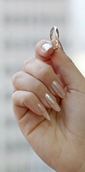 Bague tordue argent