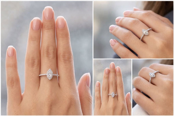 Bague argent Marquise