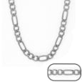 Chaîne Figaro en argent sterling.
