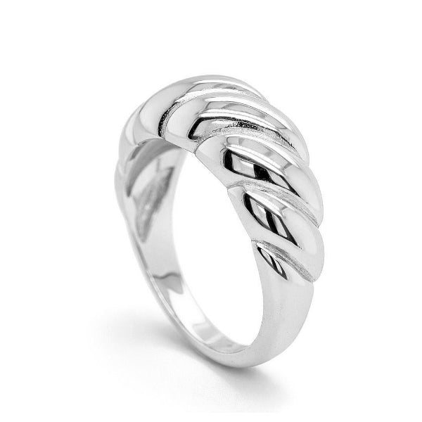 Bague croissant argent