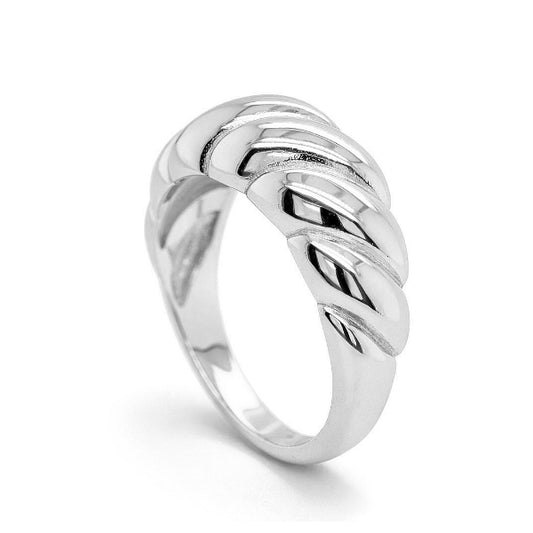 Bague croissant argent