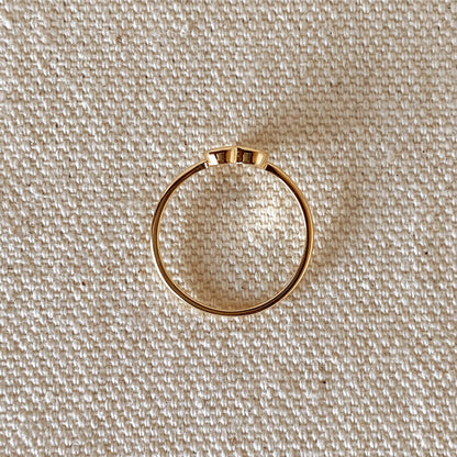 Bague cœur en zircon cubique