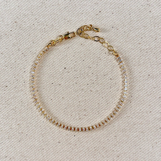 Bracelet de tennis Marquise rempli en or 18 carats