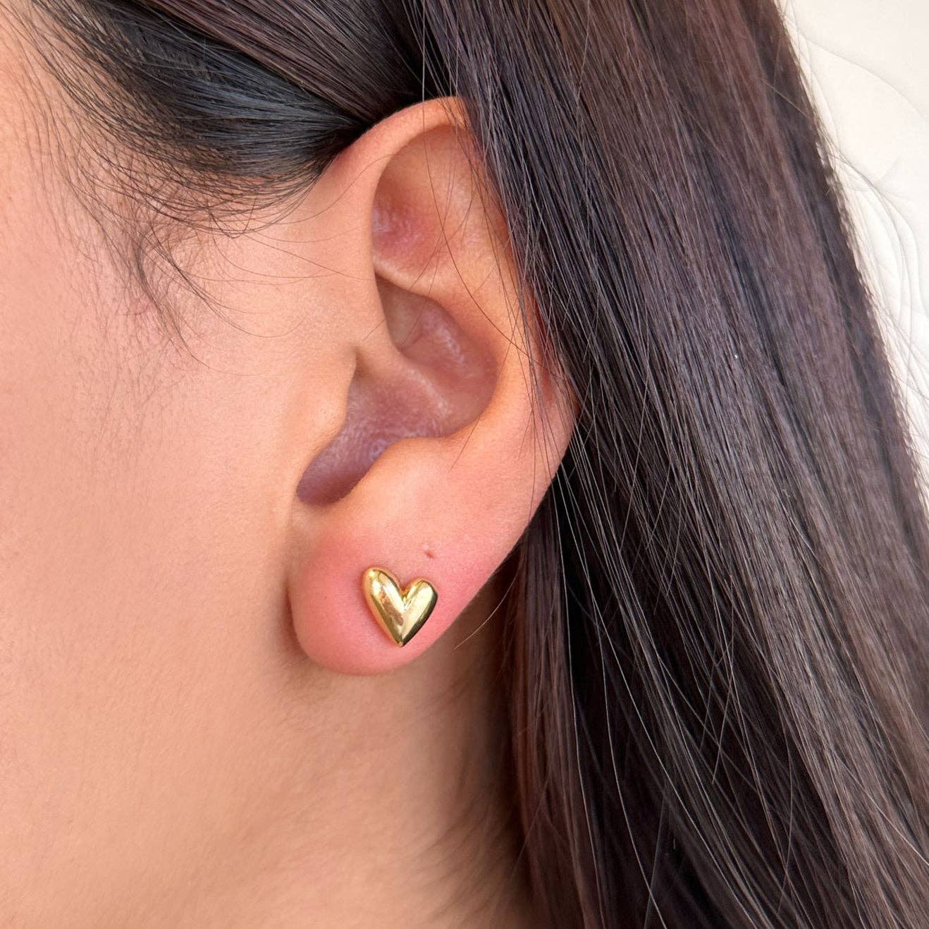 Boucles d’oreilles cœurs asymétriques