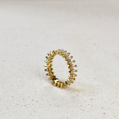 Bague Marquise Eternity remplie d'or 18 carats