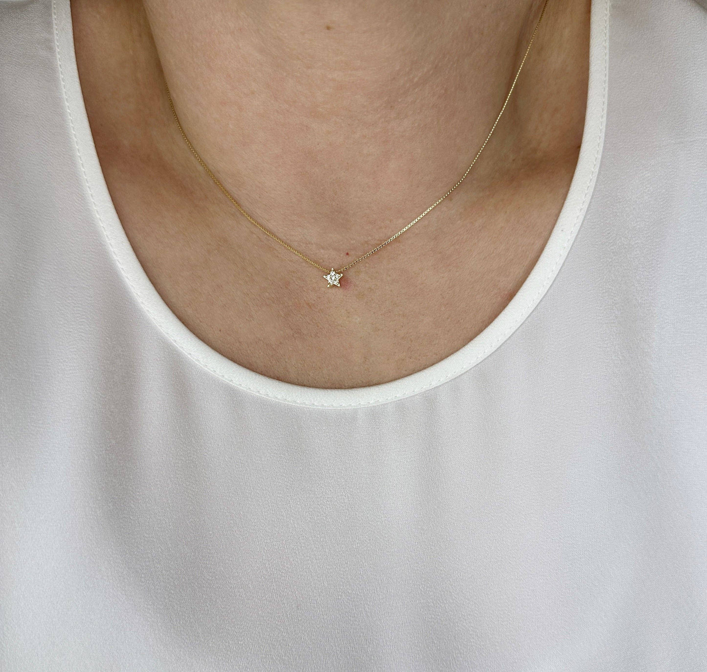 Collier Étoile Mini CZ en Or Rempli 18k