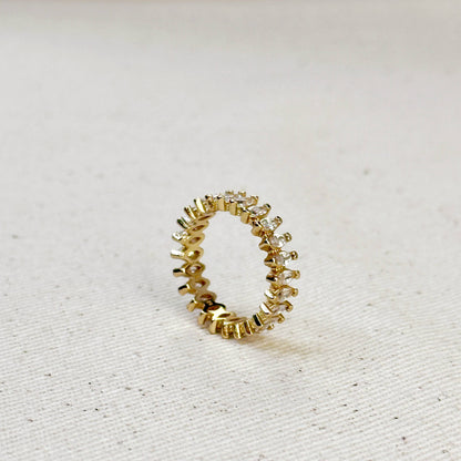 Bague Marquise Eternity remplie d'or 18 carats