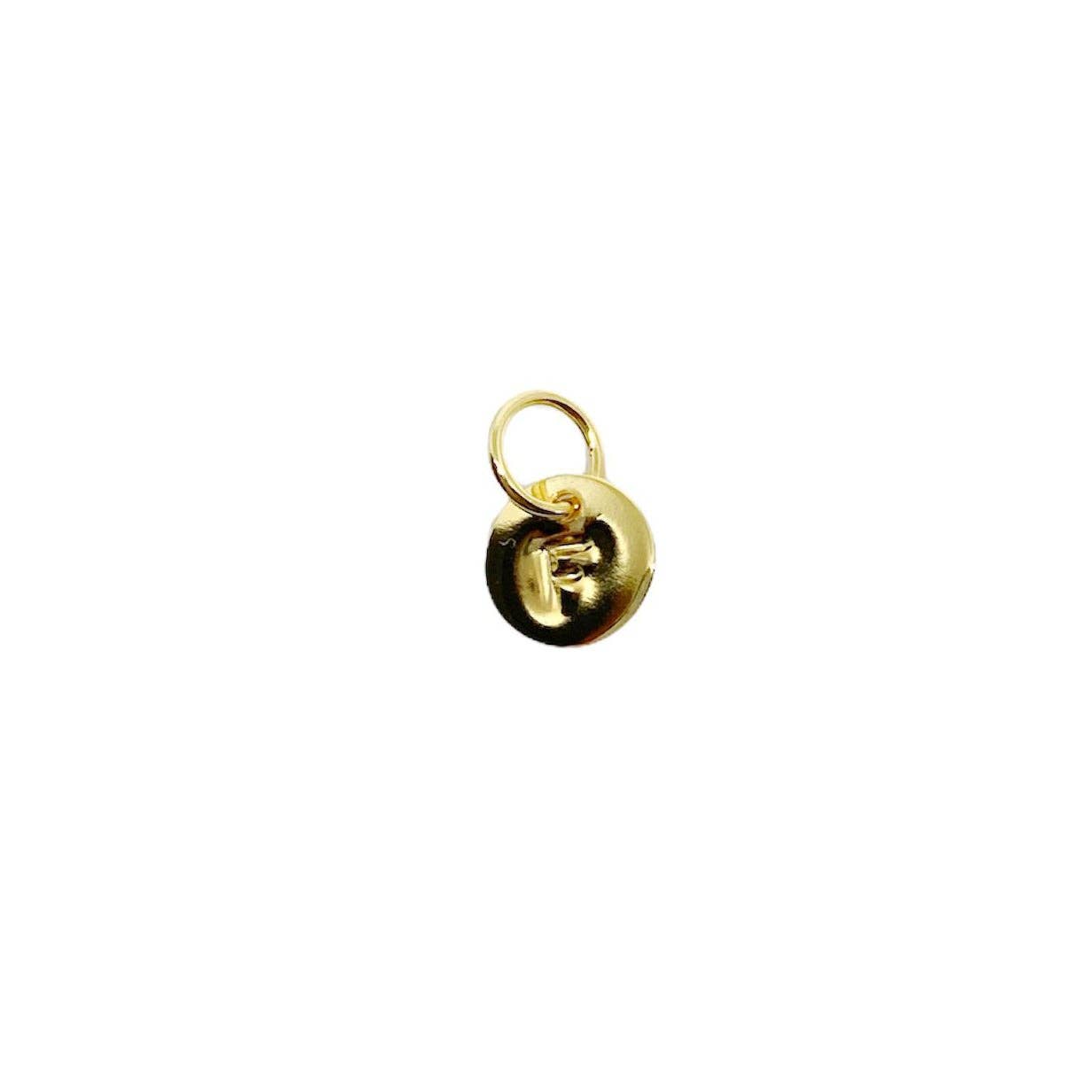 Breloque petite lettre initiale estampillée en alphabet complet rempli d'or 18 carats