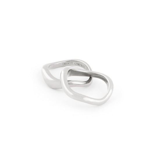 Ensemble de bagues Curves en acier inoxidable