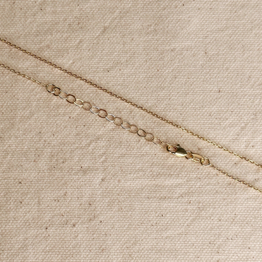Collier avec chaîne box en or moyenne et pendentif Colibri en or rempli 18k