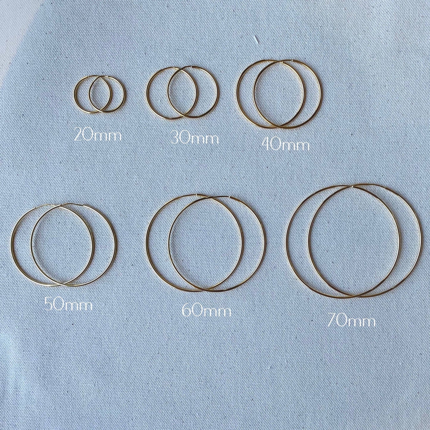 Créoles infinies en or rempli 18 carats de 40 mm