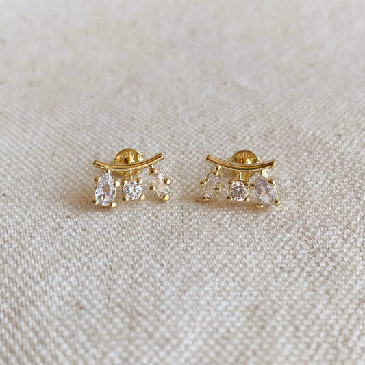 Boucles d'oreilles à tige or 18 carats