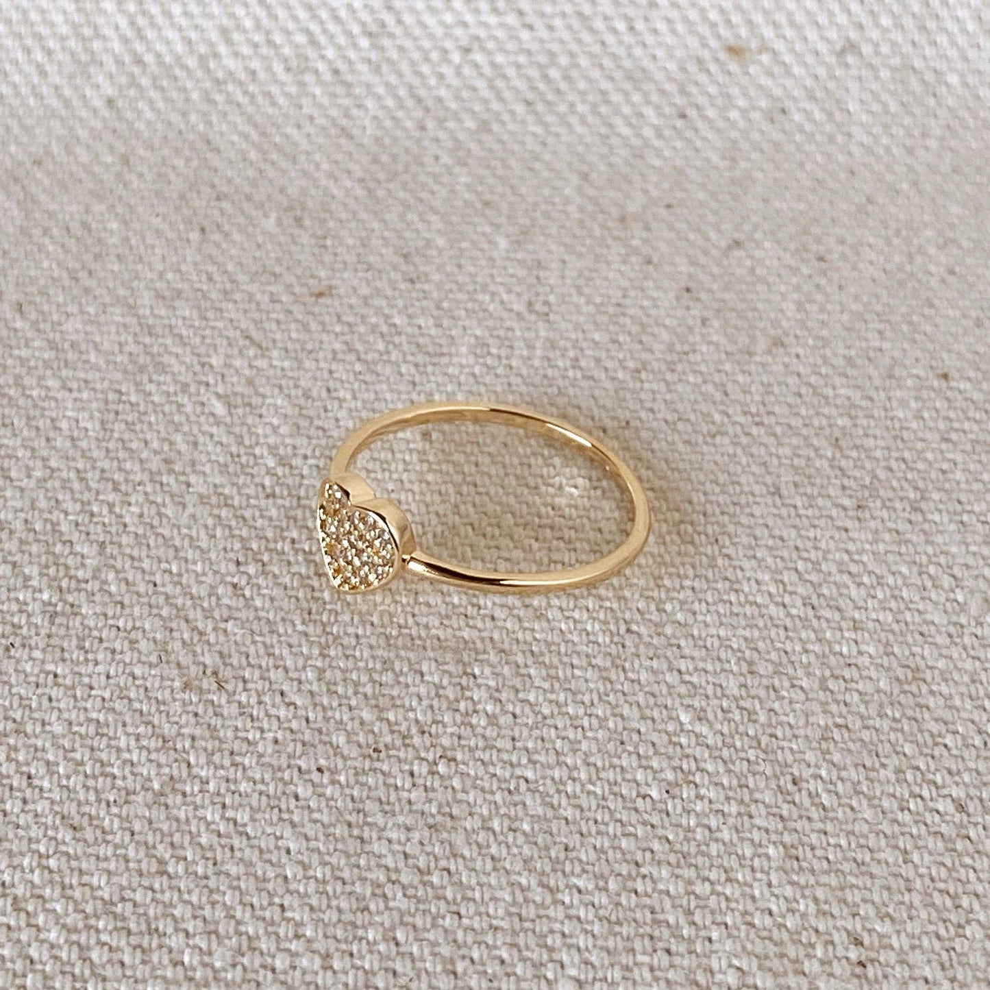 Bague cœur en zircone cubique remplie d'or 18 carats: 7