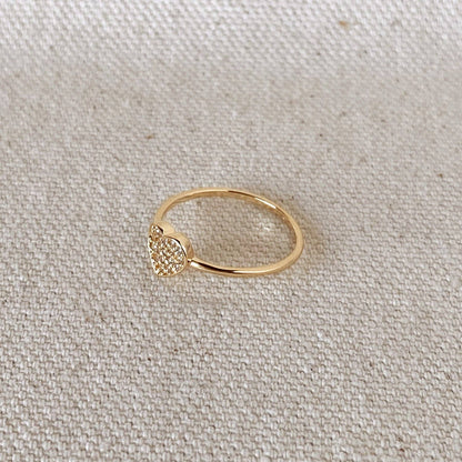 Bague cœur en zircon cubique