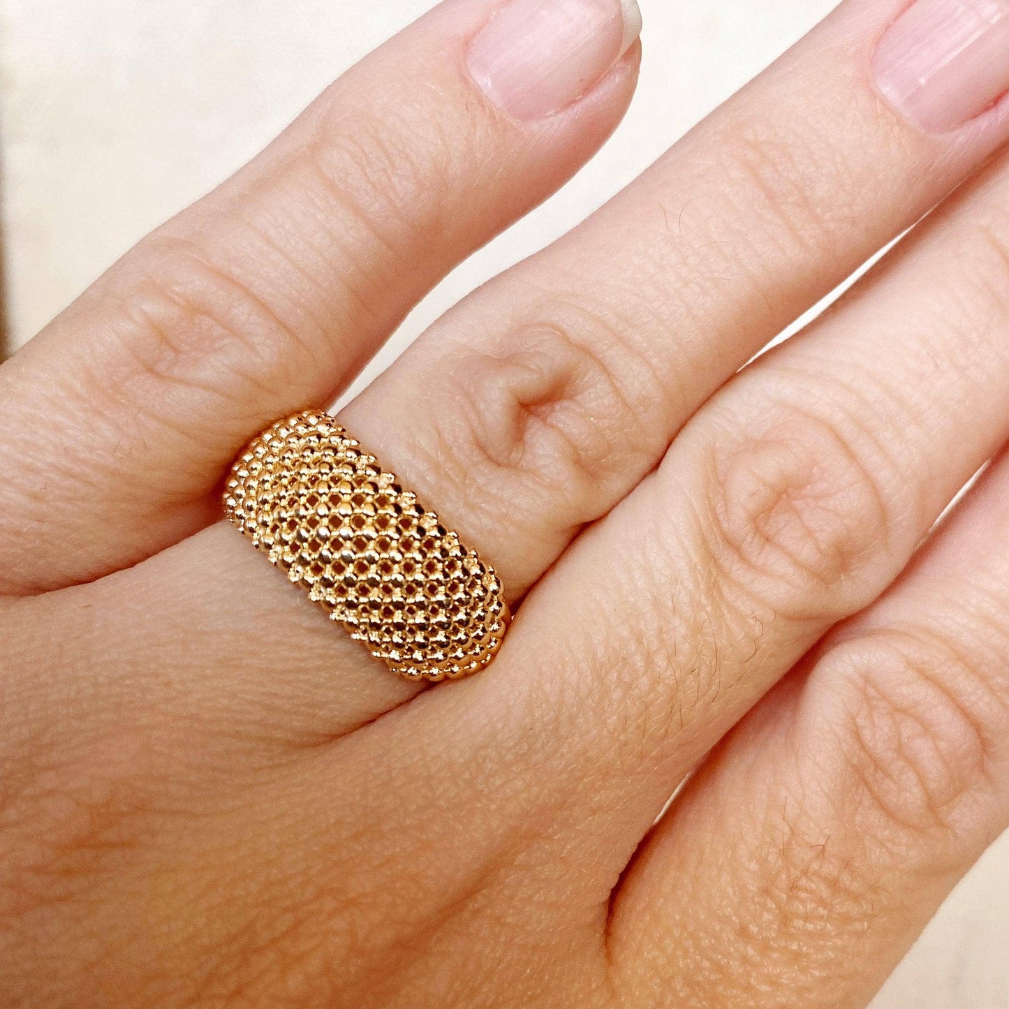 Bague en grappe de perles en or 18 carats