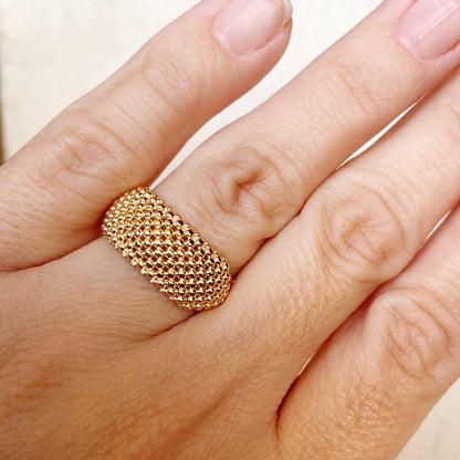 Bague en grappe de perles en or 18 carats