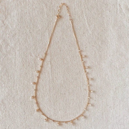 Collier étincelant rempli d'or 18 carats