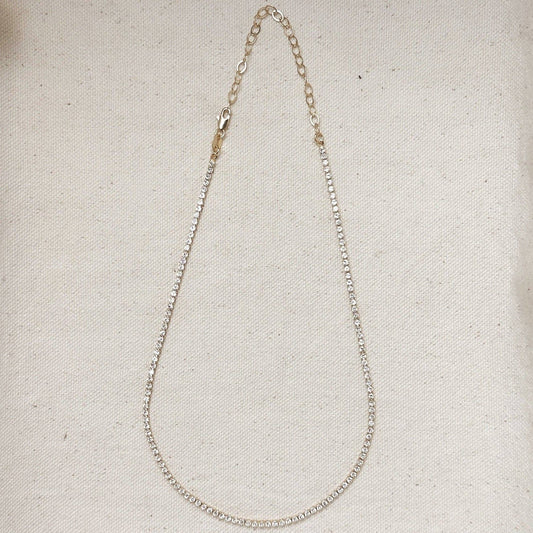 Collier de tennis en zircons cubiques de 2 mm