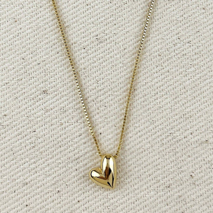 Collier avec chaîne en or et pendentif Cœur Irrégulier