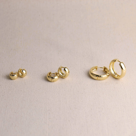 Créoles épaisses en or rempli 18 carats
