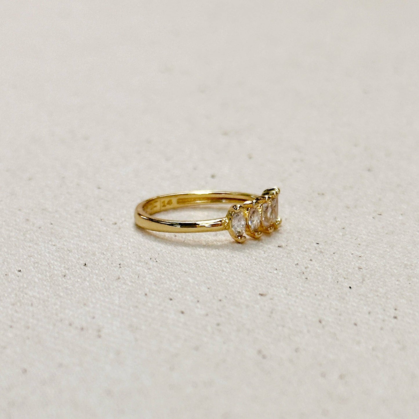 Bague Marquise CZ remplie en or 18 carats