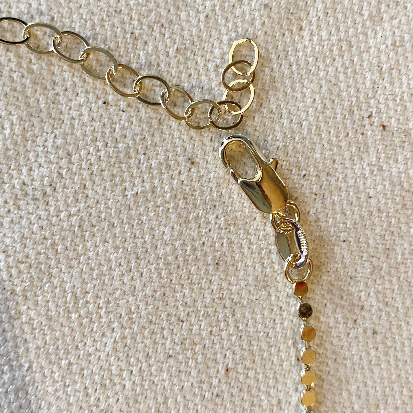 Chevillière chaîne à points 2,0 mm en or rempli 18 carats