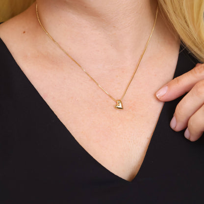 Collier avec chaîne en or et pendentif Cœur Irrégulier