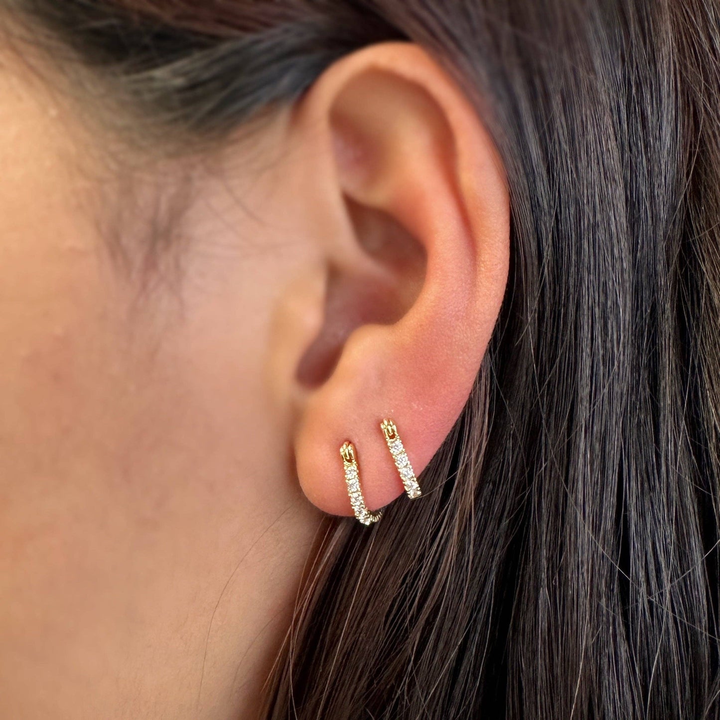 Boucles d'oreilles Mini CZ Clicker