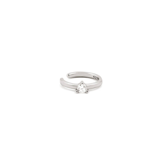 Manchette d'oreille scintillante en argent sterling