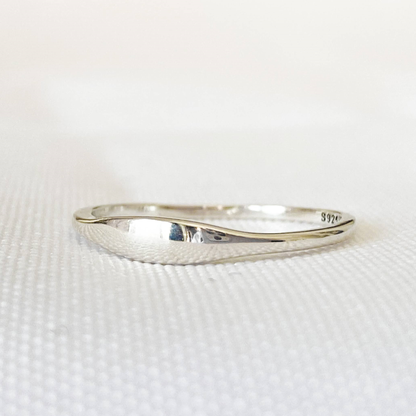 Bague minimaliste FLOW - Argent Sterling 925