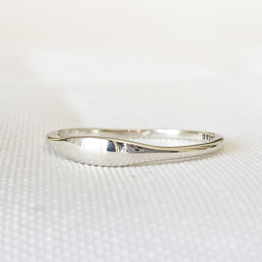 Bague minimaliste FLOW - Argent Sterling 925