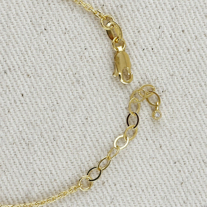 Bracelet en or rempli 18k avec maillons et zircon cubique