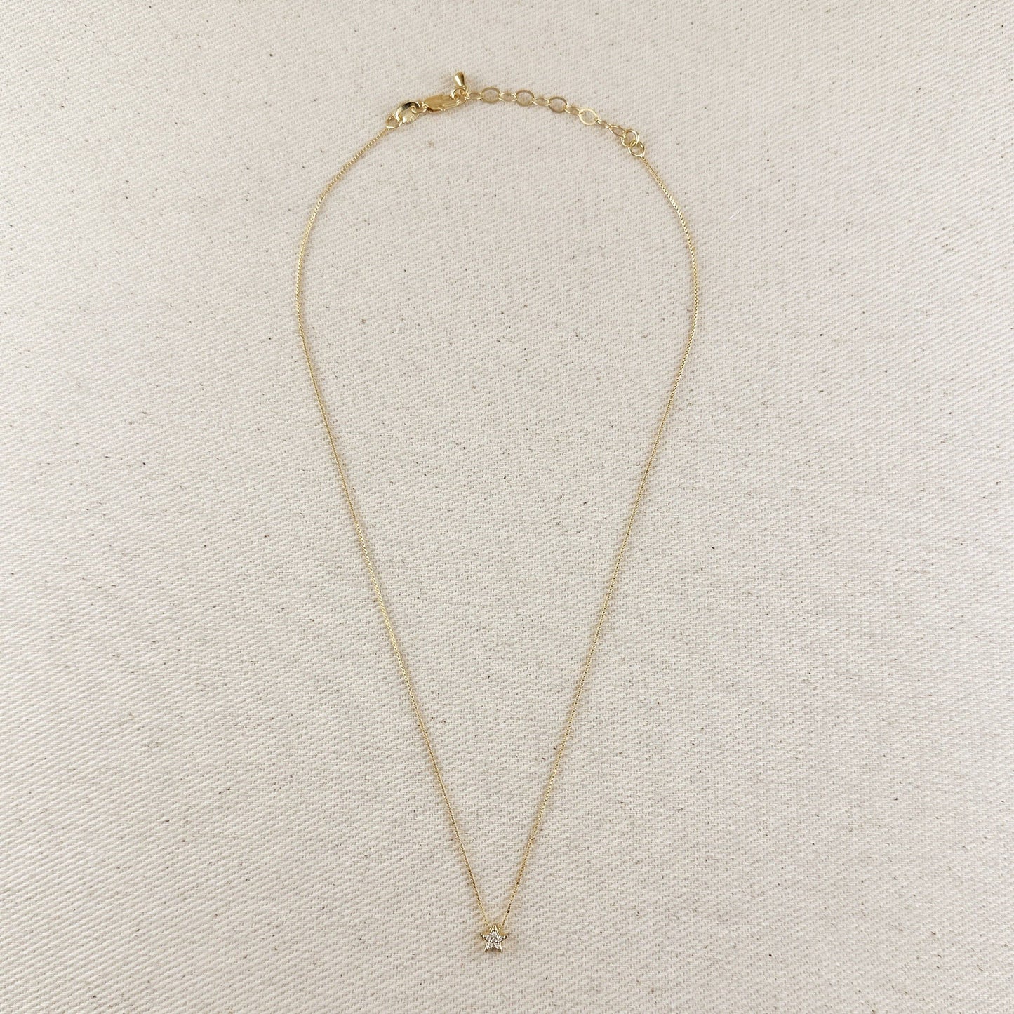Collier Étoile Mini CZ en Or Rempli 18k