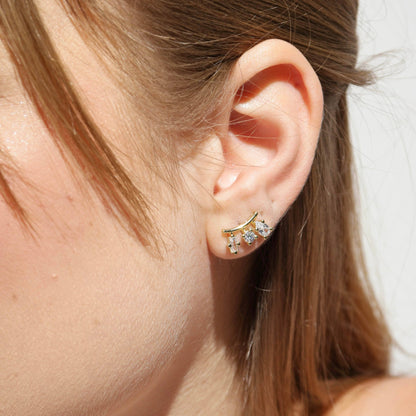 Boucles d'oreilles à tige or 18 carats