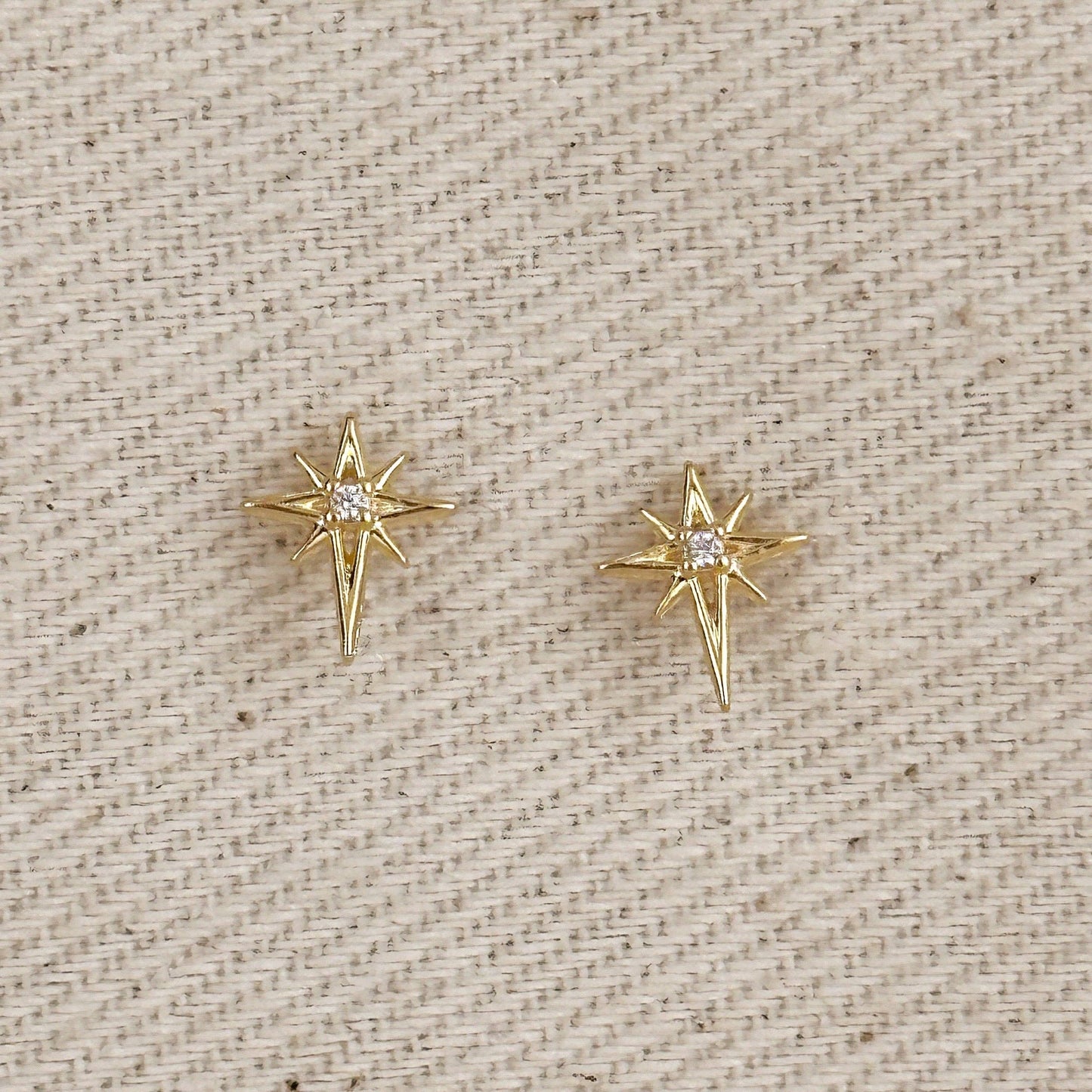 Clous d'oreilles Starburst en or 18 carats