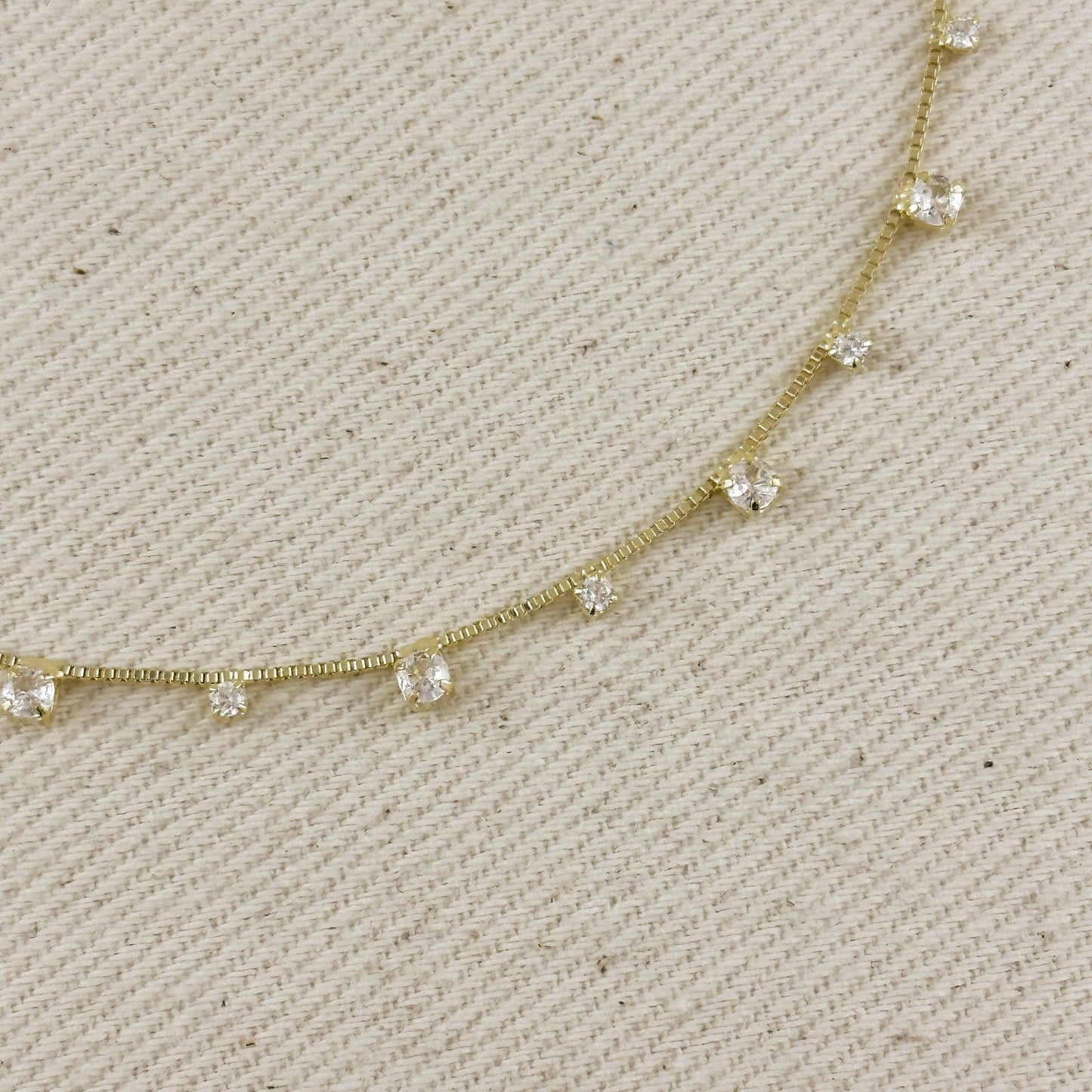 Chevillière en or rempli 18k avec micro zircon cubique