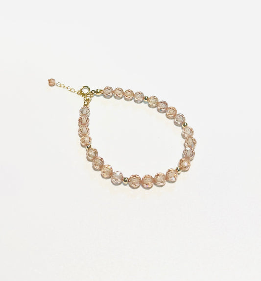 Bracelet zircons de 6 mm et or