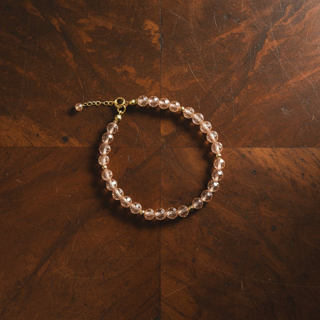 Bracelet zircons de 6 mm et or