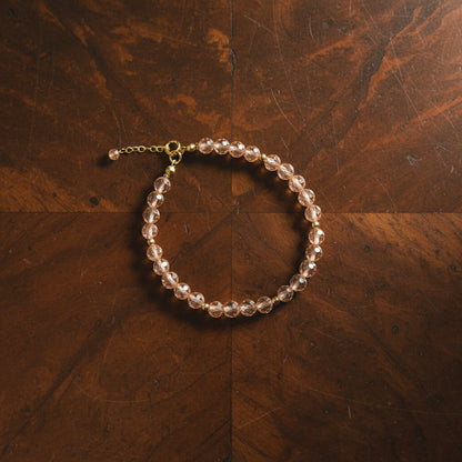 Bracelet zircons de 6 mm et or
