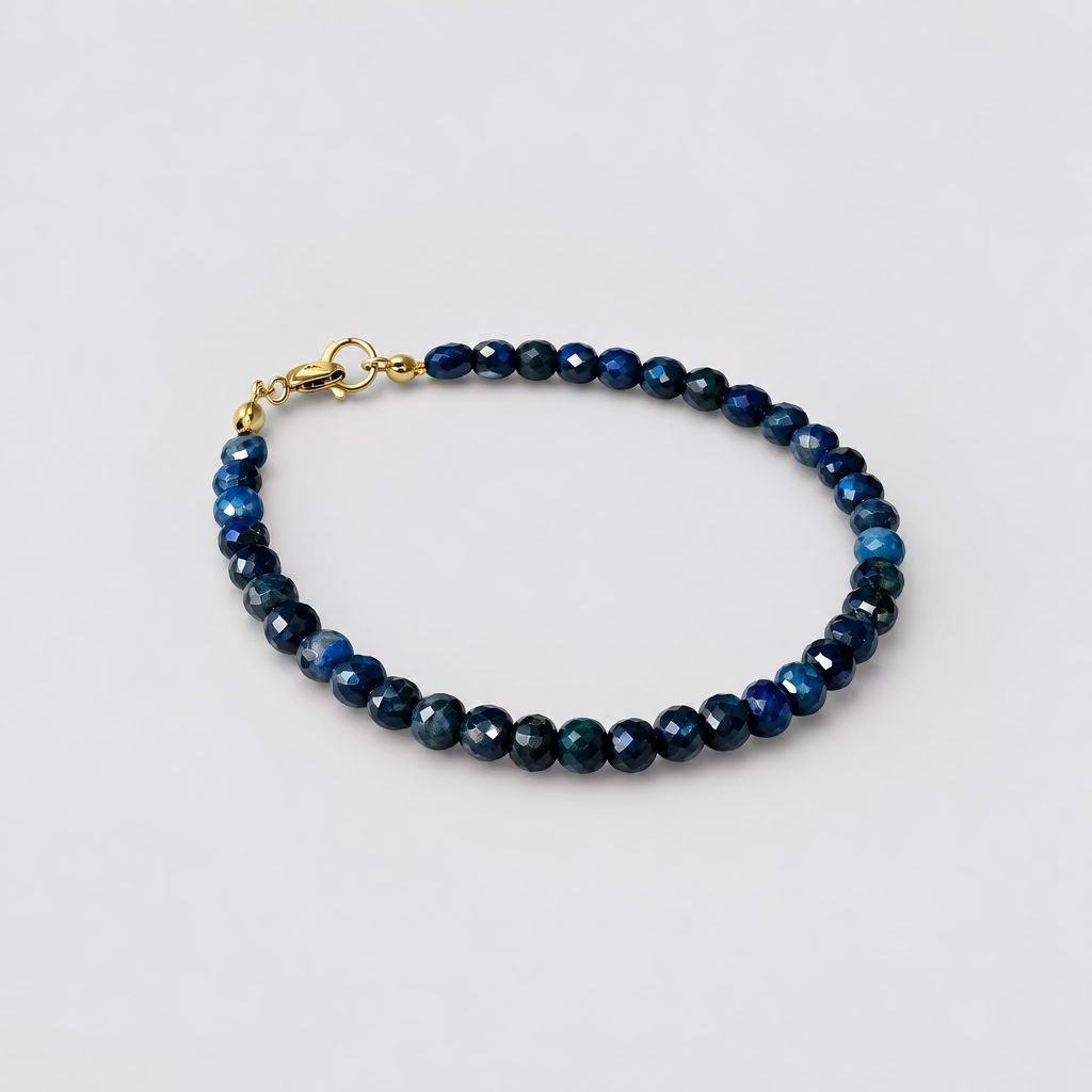 Bracelet en pastilles de lapis lazuli