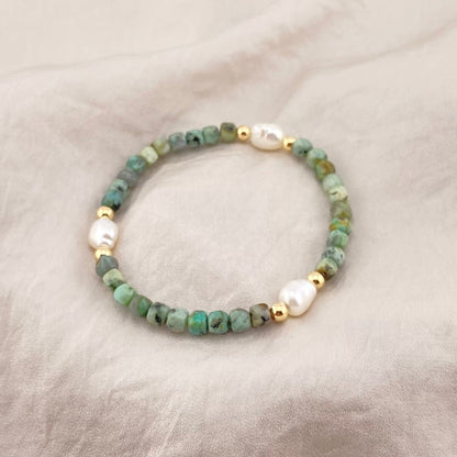 Bracelet turquoise et perle d'eau douce