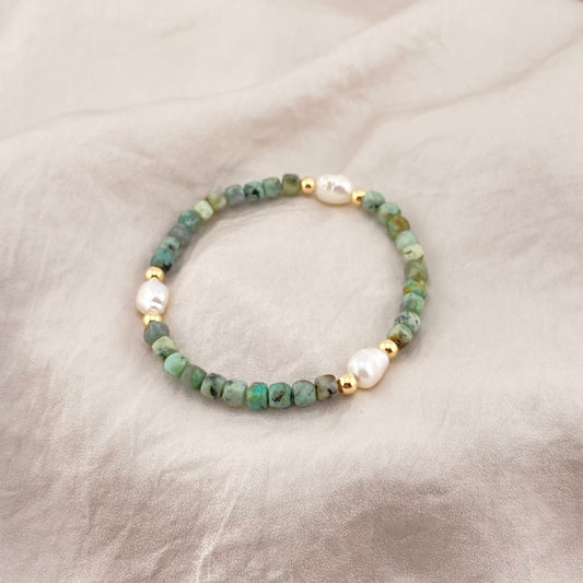 Bracelet turquoise et perle d'eau douce