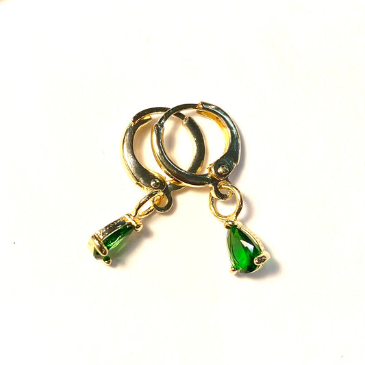 Boucles d'oreilles clickers émeraude